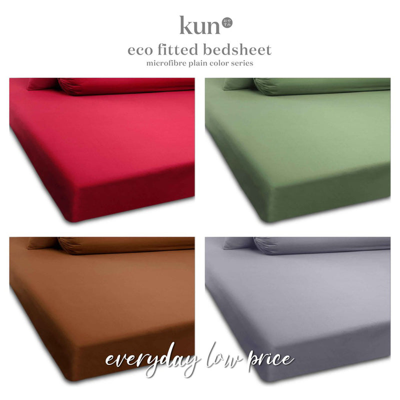 KUN 8 Colors Premium Fitted Bed Sheet Series 1 (Single / Super Single / Queen / King)