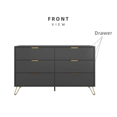 [Free Installation] 4FT Stellate Series Display Cabinet with Metal Leg - DC-7540-DGY