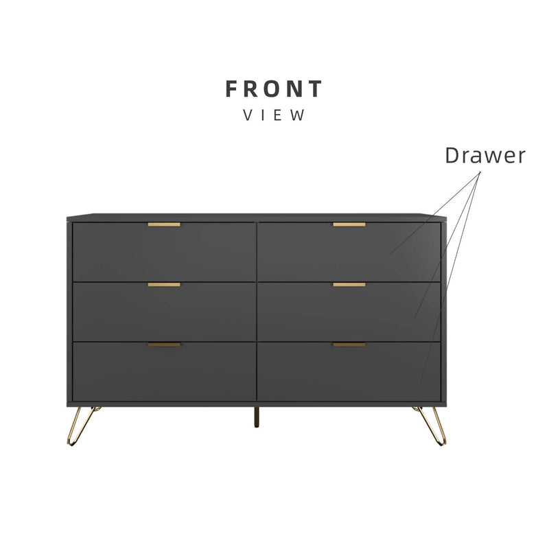 [Free Installation] 4FT Stellate Series Display Cabinet with Metal Leg - DC-7540-DGY