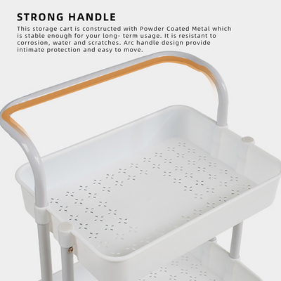 3 Tier ABS  Kitchen Trolley Storage Shelf - HMZ-CH-STR-8010