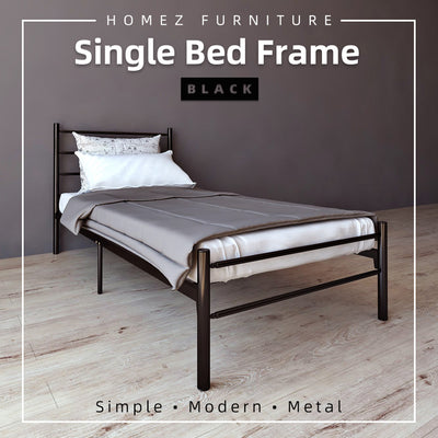 (Self-assembly) 3V Powder Coat Metal Bed Frame 3VEY900F - Single Size