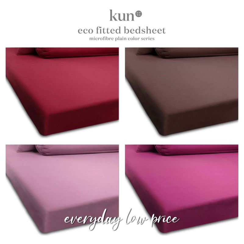 KUN 8 Colors Premium Fitted Bed Sheet Series 2 (Single / Super Single / Queen / King)