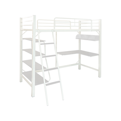 Loft Bed Frame Study Table & Book Shelves - Single - 3VAH904/BB8100
