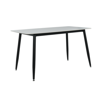 (Self-assembly) 1 + 4 Dining Set Porcelain (Ceramic) Table PU Leather Chair -T61