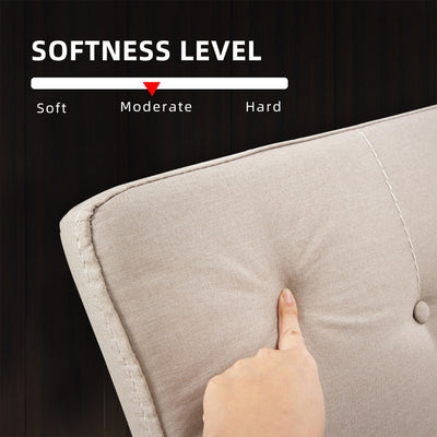 (Self-assembly) 3 Seater Linen Fabric Foldable Sofa Bed / Grey / Blue / Clay - HMZ-FN-SF-X190