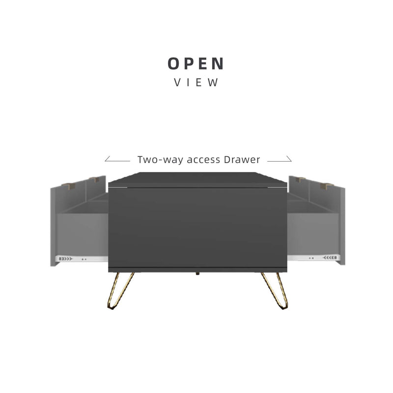 (Self-assembly) 4FT Stellate Series Coffee Table Modernist Design - HMZ-FN-CT-1100-DGY
