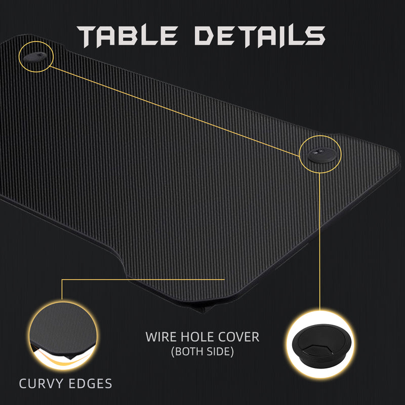 GTGAMEZ 4FT Z Series Matt Surface With Modern Simple E-sports Gaming Table / Gaming Desk - HMZ-GT-LM-12060-ZLZ-BK