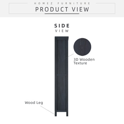 (Self-assembly) 3FT Akara Series Display Cabinet with Plastic Wood Leg  - HMZ-FN-DC-A1960-DG