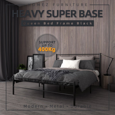 Heavy Super Base Bed Frame Powder Coat Metal-Queen Size - HMZ-FYDB