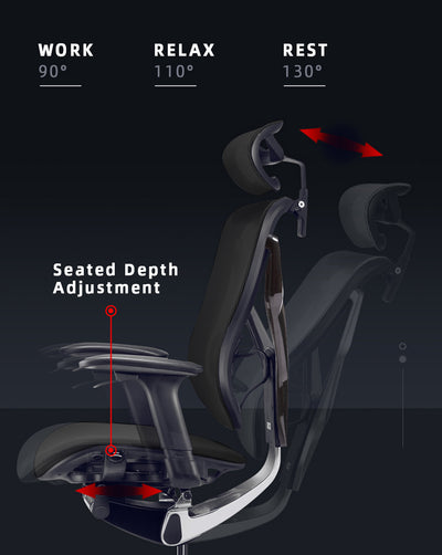 (Free Installation) GTChair VIDA-V7-X / Y Frame Ergonomic Office Chair / Gaming Chair with Adjustment - GTC-GC-V7X-BK-MH