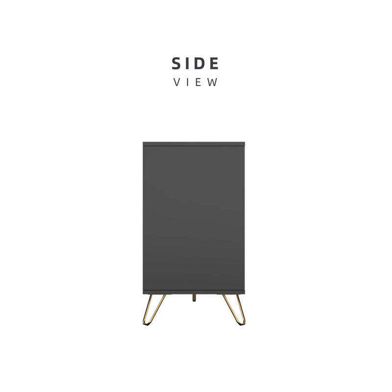 [Free Installation] 4FT Stellate Series Display Cabinet with Metal Leg - DC-7540-DGY