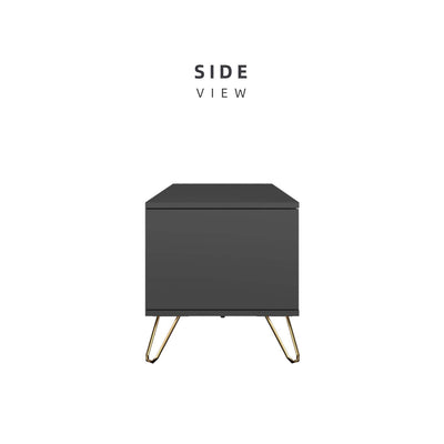 (Self-assembly) 4FT Stellate Series Tv Cabinet Modern Design Tv Rack / Console with Metal Leg - TC-1200-DGY