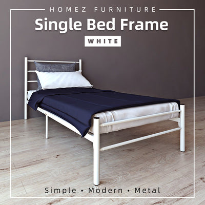 (Self-assembly) 3V Powder Coat Metal Bed Frame 3VEY900F - Single Size