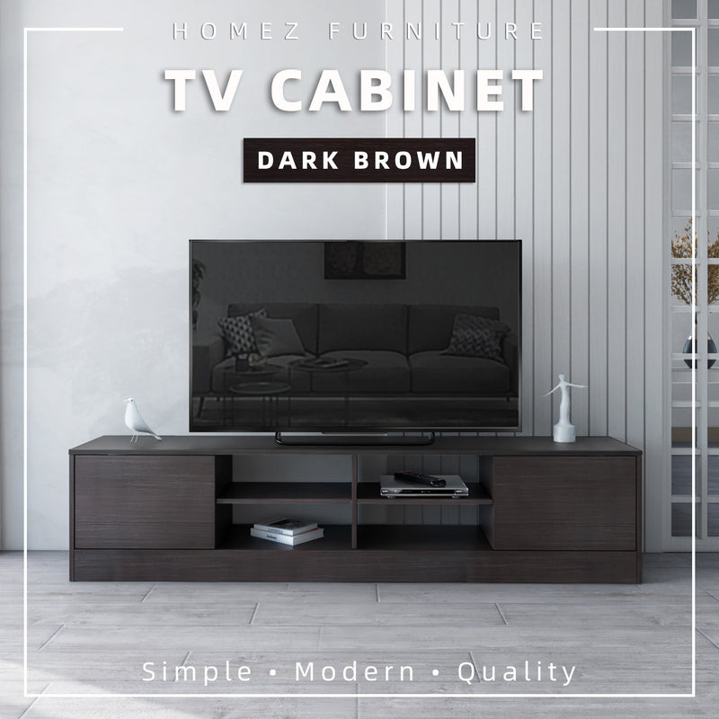 6FT LEGEND TV Cabinet with PVC Leg/ with no leg White Colour Modernist Design - 5916/5926
