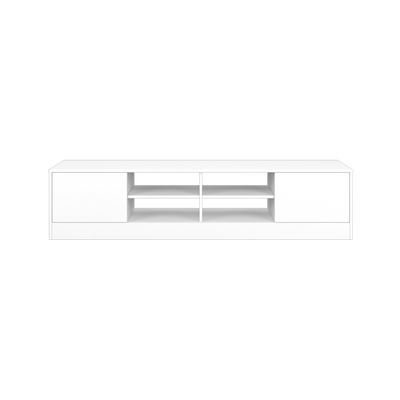 6FT LEGEND TV Cabinet with PVC Leg/ with no leg White Colour Modernist Design - 5916/5926