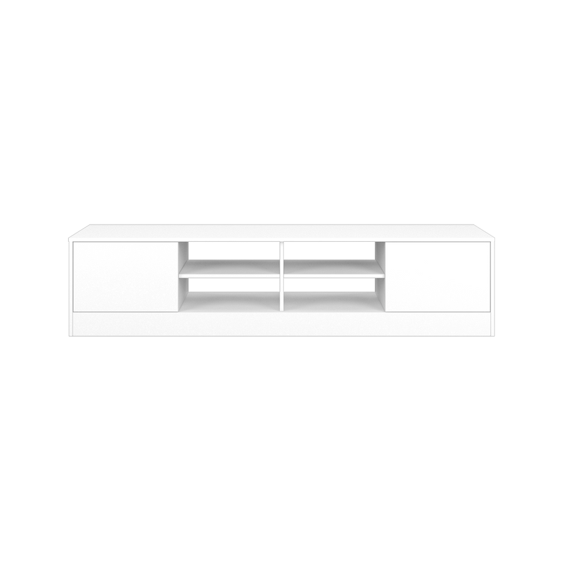 6FT LEGEND TV Cabinet with PVC Leg/ with no leg White Colour Modernist Design - 5916/5926