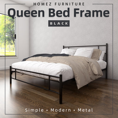 3V Powder Coat Metal Queen Size Bed Frame - ED902F