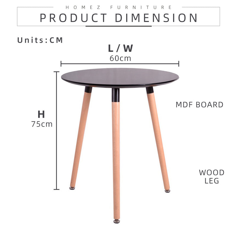 60CM Round Modern Dining Table - HMZ-FN-DT-T60(6075)