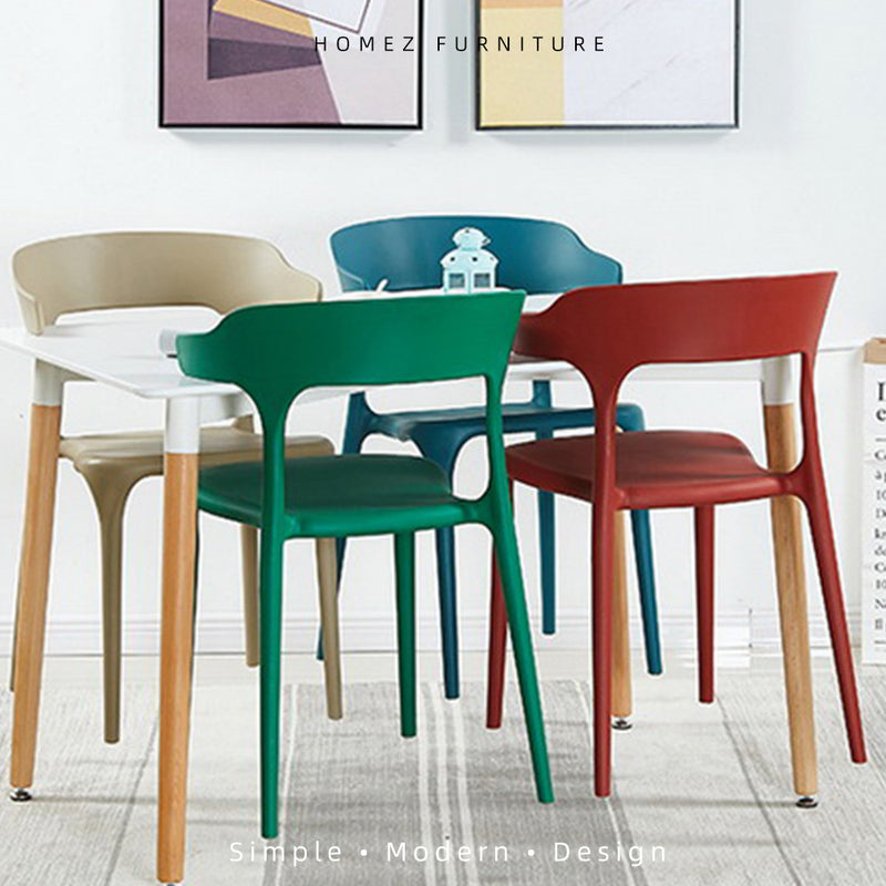 Designer Dining Chair with Comfort Arm Rest & Back Rest / Small Size - HMZ-DC-A363