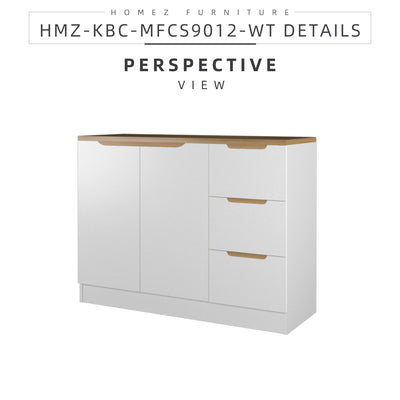 (Self-assembly) Situra Series Kitchen Cabinets Base Unit Kitchen Storage - MFCS9012-WT