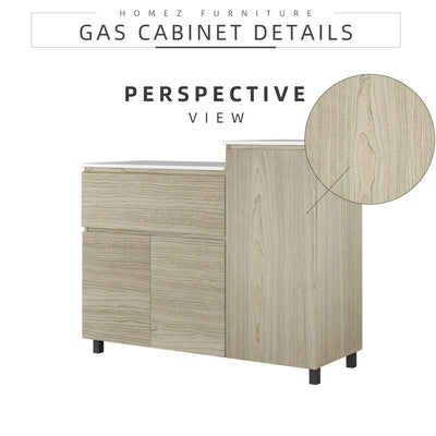 Gas Cabinet Kitchen Cabinet Storage Cabinet Drawer Solid Surface Table Top - HMZ-FN-GC-6121