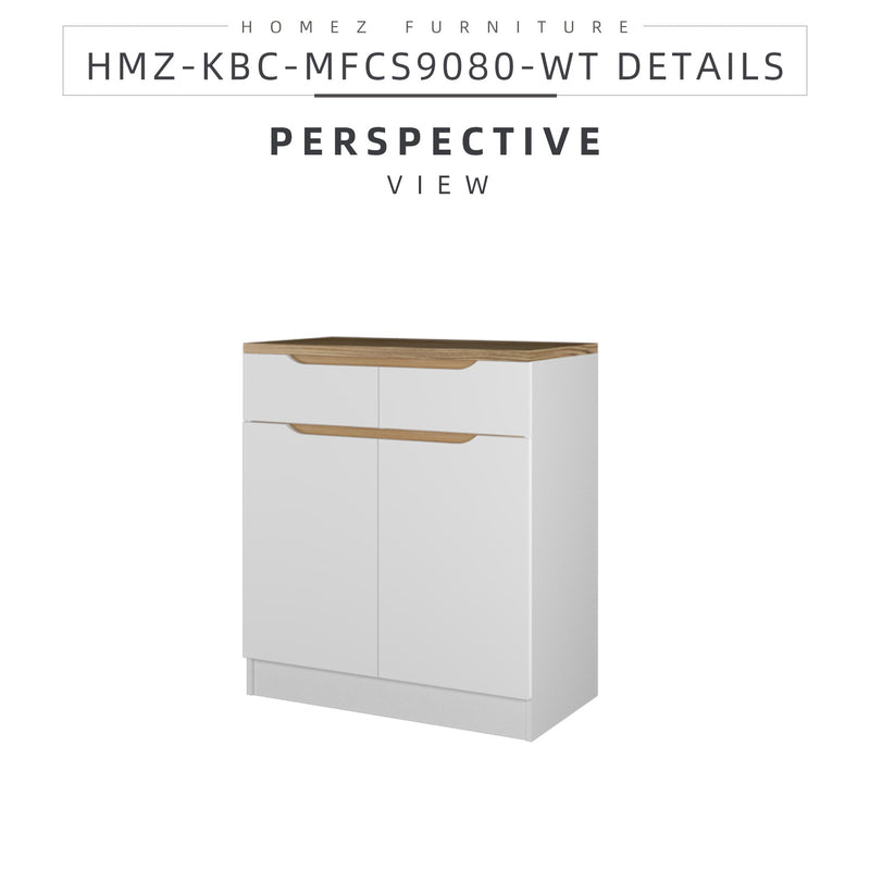 (Self-assembly) Situra Series Kitchen Cabinets Base Unit Kitchen Storage - MFCS9080-WT