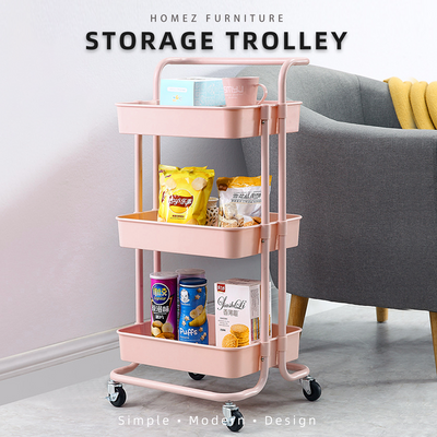 3 Tier ABS  Kitchen Trolley Storage Shelf - HMZ-CH-STR-8010