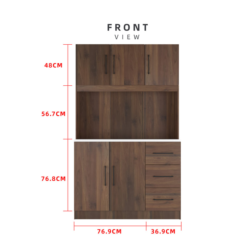 Homez Ventura Series Kitchen Cabinets Tall Unit / Kitchen Storage - HMZ-KC-MFC2012-WN