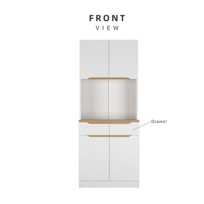 (Self-assembly) Situra Series Kitchen Cabinets Tall Unit Kitchen Storage Kitchen Cabinet - MFCS2080-WT
