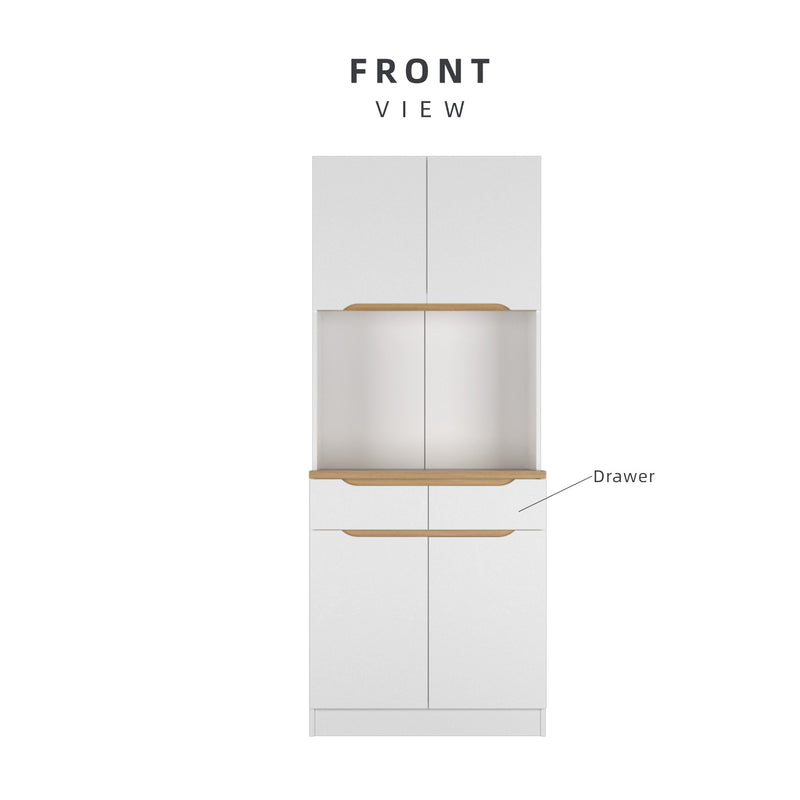 (Self-assembly) Situra Series Kitchen Cabinets Tall Unit Kitchen Storage Kitchen Cabinet - MFCS2080-WT