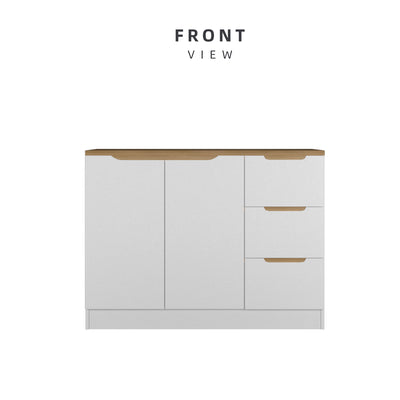 (Self-assembly) Situra Series Kitchen Cabinets Base Unit Kitchen Storage - MFCS9012-WT