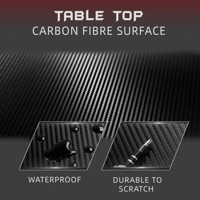 GTGAMEZ Z Series Carbon Fiber Surface With Modern Simple E-sports Gaming Table / Gaming Desk - HMZ-GT-JF-14060-ZL-BK