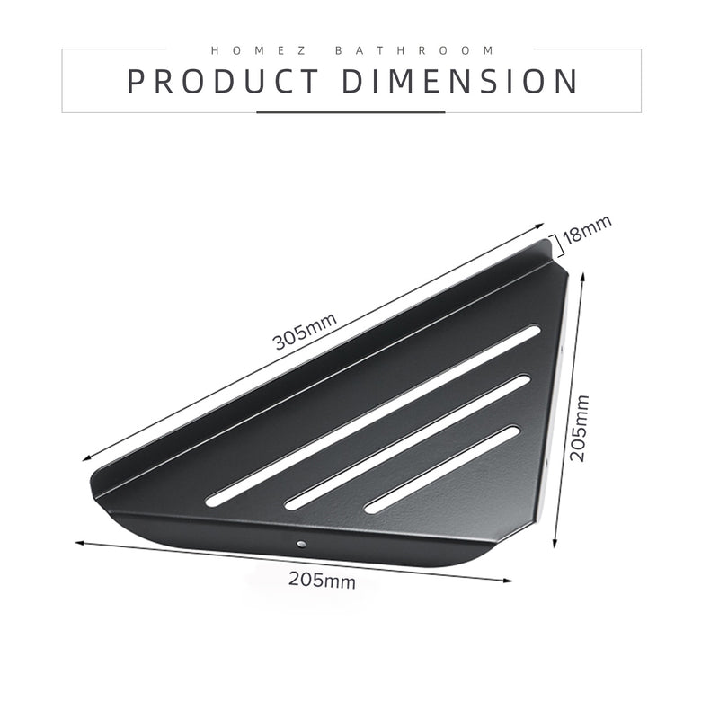Wall Mounted Anti-Rust Stainless Steel Bathroom Corner Shelf - HMZ-BRGS-LY235