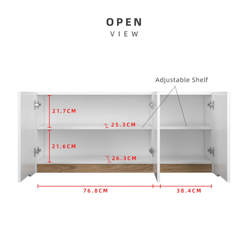 (Self-assembly) Situra Series Kitchen Cabinets Wall Unit Kitchen Storage - MFCS6013-WT