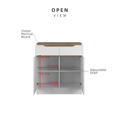 (Self-assembly) Situra Series Kitchen Cabinets Base Unit Kitchen Storage - MFCS9080-WT