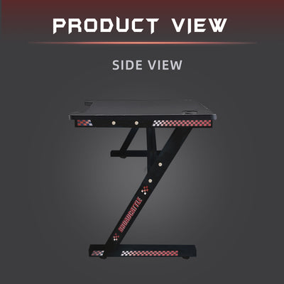 GTGAMEZ Z Series Carbon Fiber Surface With Modern Simple E-sports Gaming Table / Gaming Desk - HMZ-GT-JF-14060-ZL-BK