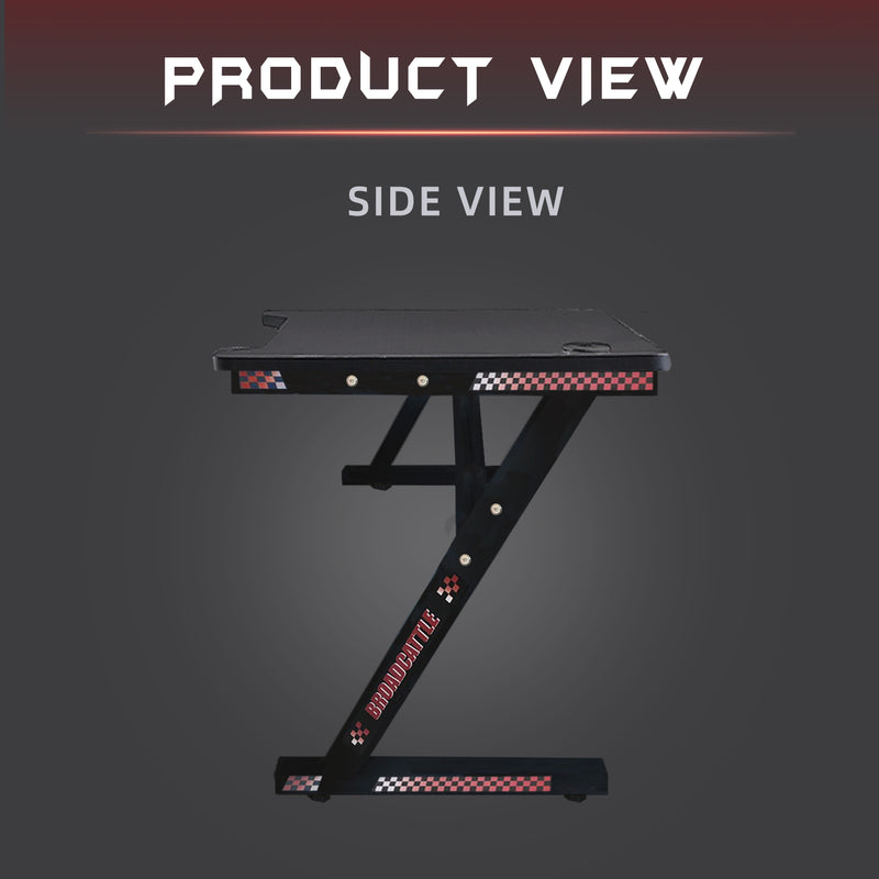 GTGAMEZ Z Series Carbon Fiber Surface With Modern Simple E-sports Gaming Table / Gaming Desk - HMZ-GT-JF-14060-ZL-BK