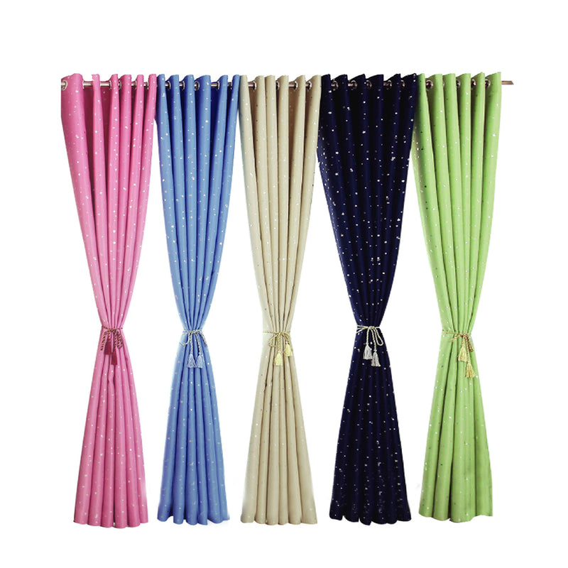KUN Eyelet Starry Stylish Curtain 85% Blackout 100cm(W) x 250cm(H)