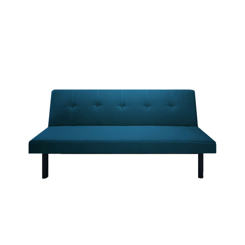 (Self-assembly) 3 Seater Linen Fabric Foldable Sofa Bed / Grey / Blue / Clay - HMZ-FN-SF-X190