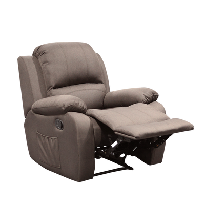 (Free Installation) 3FT 1 Seater Fabric/TPU Recliner Sofa / Grey/Brown/Blue/Clay/Cream - HMZ-FN-522/523/545