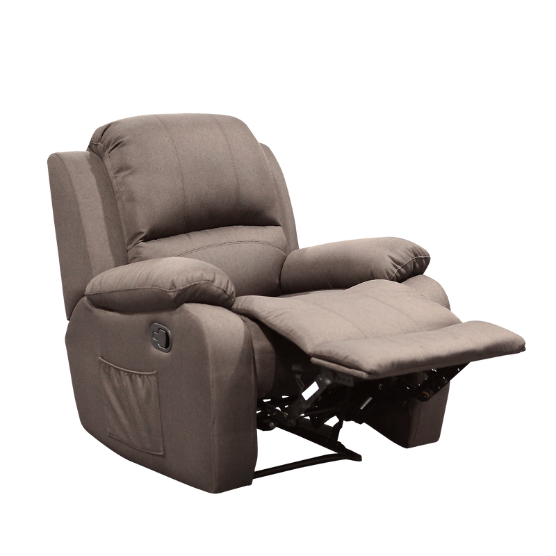 (Free Installation) 3FT 1 Seater Fabric/TPU Recliner Sofa / Grey/Brown/Blue/Clay/Cream - HMZ-FN-522/523/545