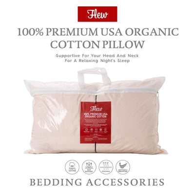 Flew Cloudfy Series Premium USA Organic Cotton Pillow 19 inch x 29 inch x 1.5 kg