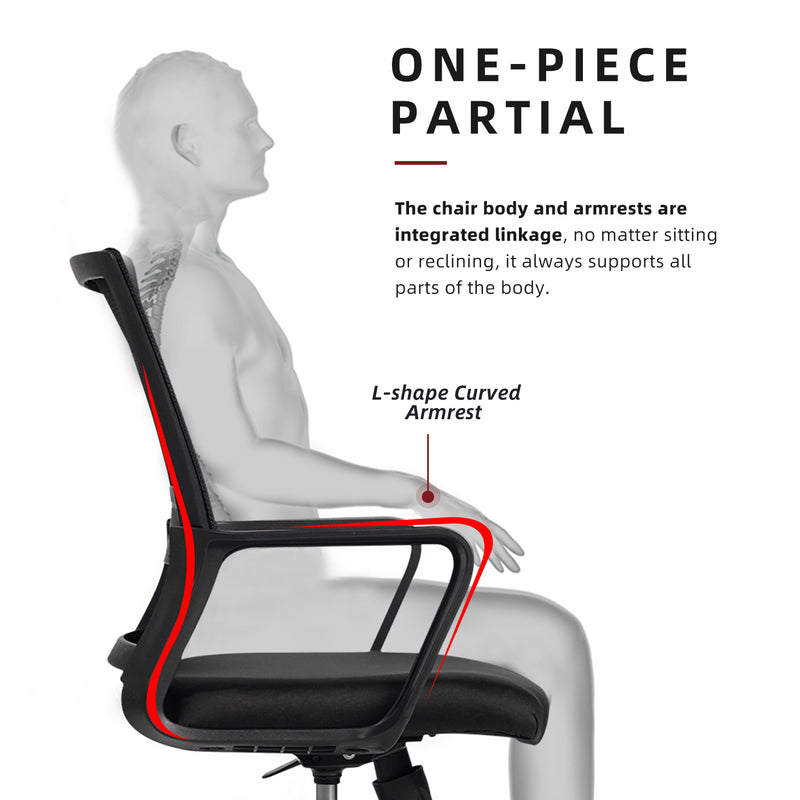 (Highly Recommended WFH Office Chair) EVA Mesh Office Chair with Ergonomic Design - HMZ-OC-MB-EVA