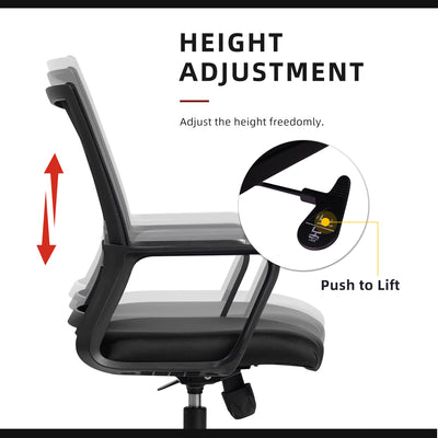 (Highly Recommended WFH Office Chair) EVA Mesh Office Chair with Ergonomic Design - HMZ-OC-MB-EVA