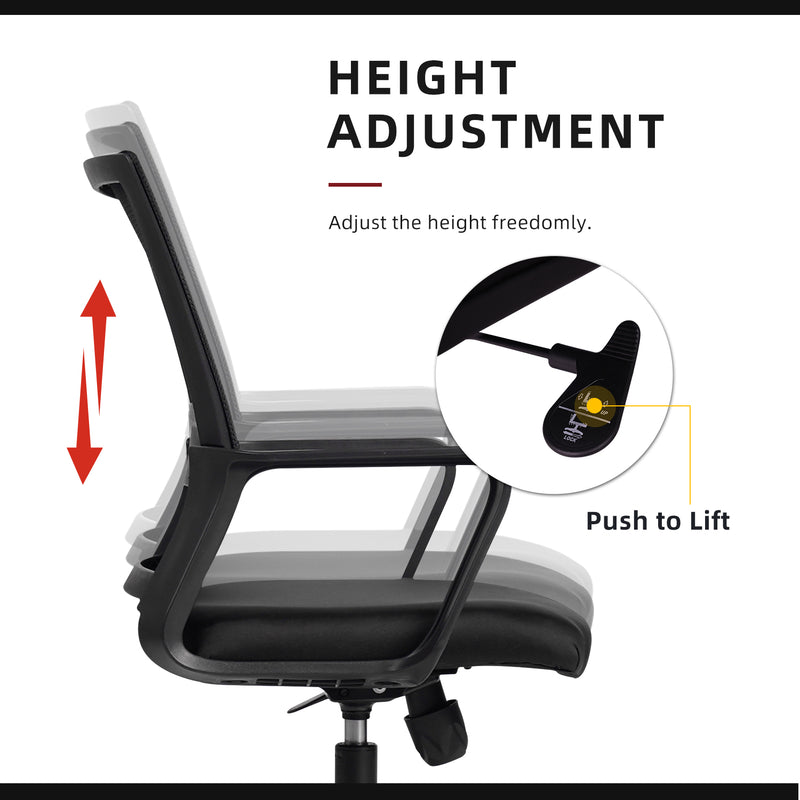 (Highly Recommended WFH Office Chair) EVA Mesh Office Chair with Ergonomic Design - HMZ-OC-MB-EVA