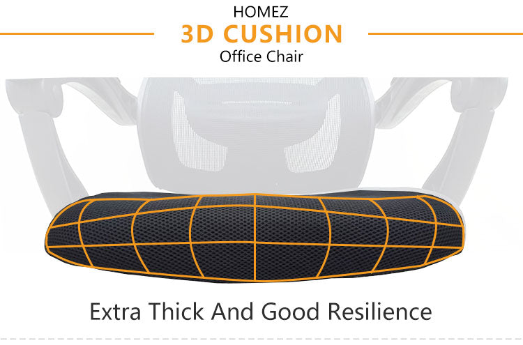 Mesh HIGH BACK OFFICE CHAIR with Ergonomic Design & Chrome Leg - Black-HMZ-OC-806-BK