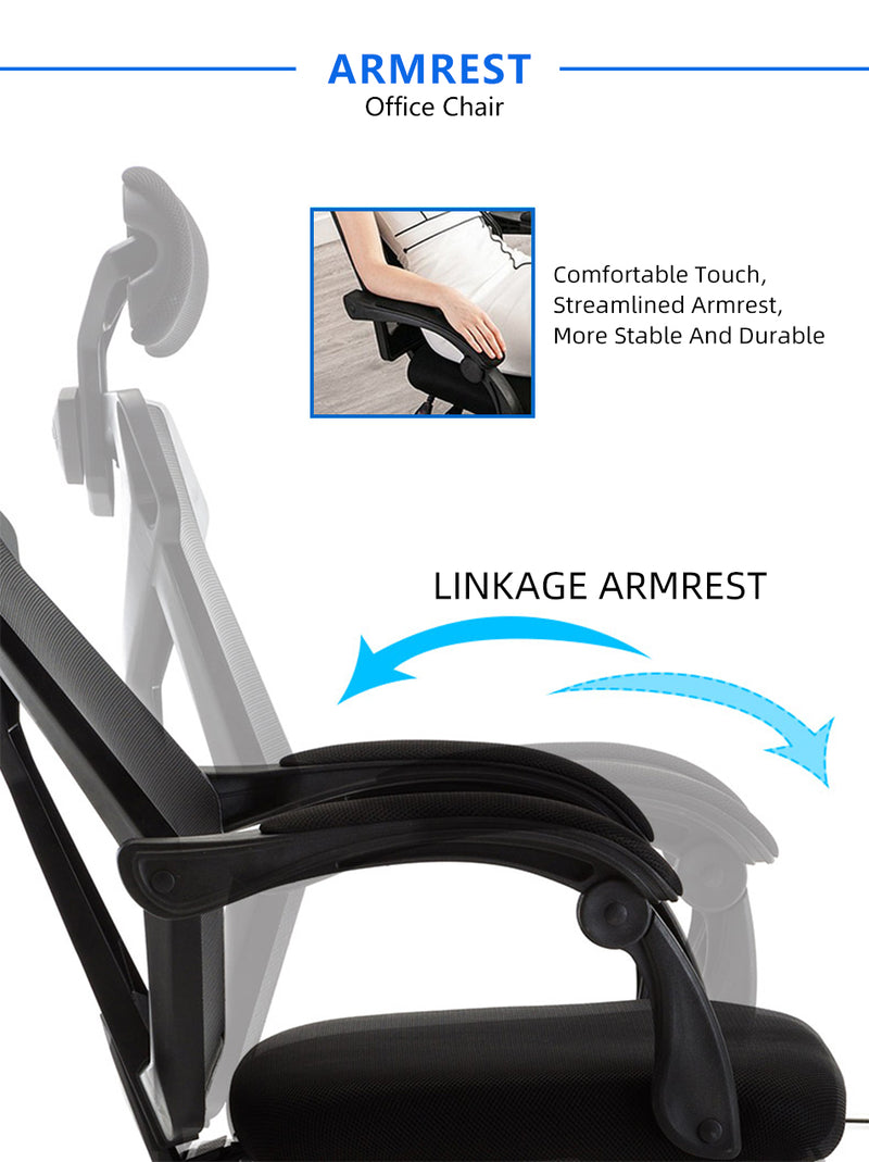 High Back Mesh Office Chair with Ergonomic Design & Chrome Leg - GMZ-GC-YG-230