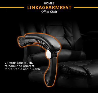 BLACK Office Chair GMZ-GC-YG-809-6BK Video Game Chair with Ergonomic Backrest and Seat Height Adjustment Footrest