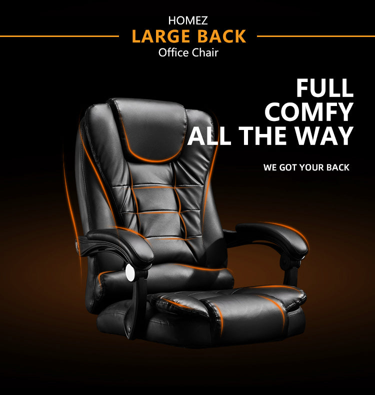 BLACK Office Chair GMZ-GC-YG-809-6BK Video Game Chair with Ergonomic Backrest and Seat Height Adjustment Footrest