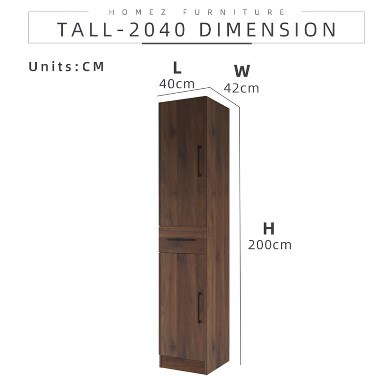 Ventura Series Kitchen Cabinets Tall Unit  / Kitchen Storage - HMZ-KTC-MFC2040-WN